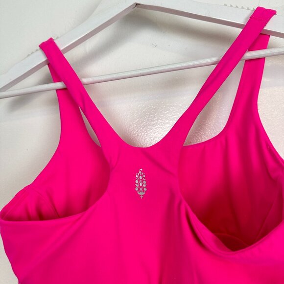 FREE PEOPLE Never Better Square Neck Bra in Hot Pink Size Small - Picture 10 of 14